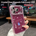 Transparent Magnetic Case for iPhone Series with Electroplated Lens Frame