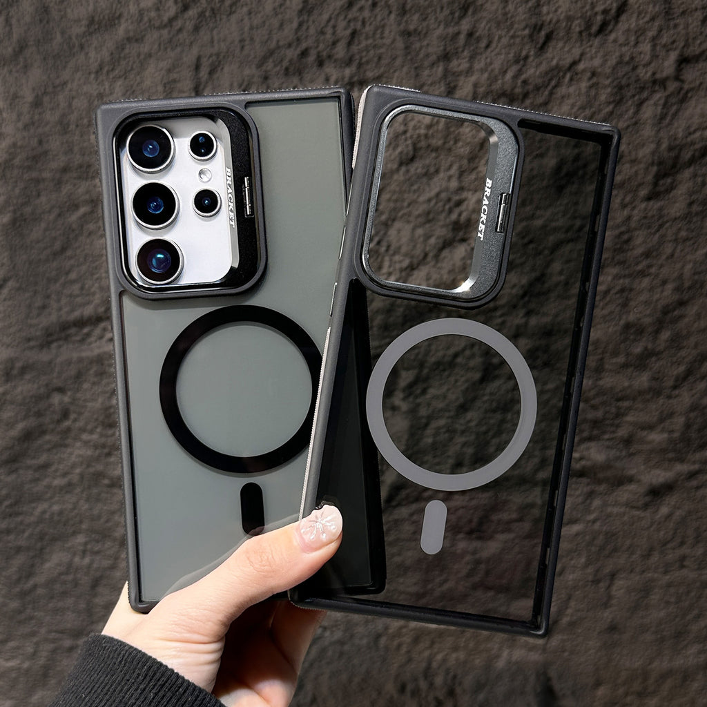 MagSafe Translucent Case for Samsung Galaxy with Built-in Lens Stand