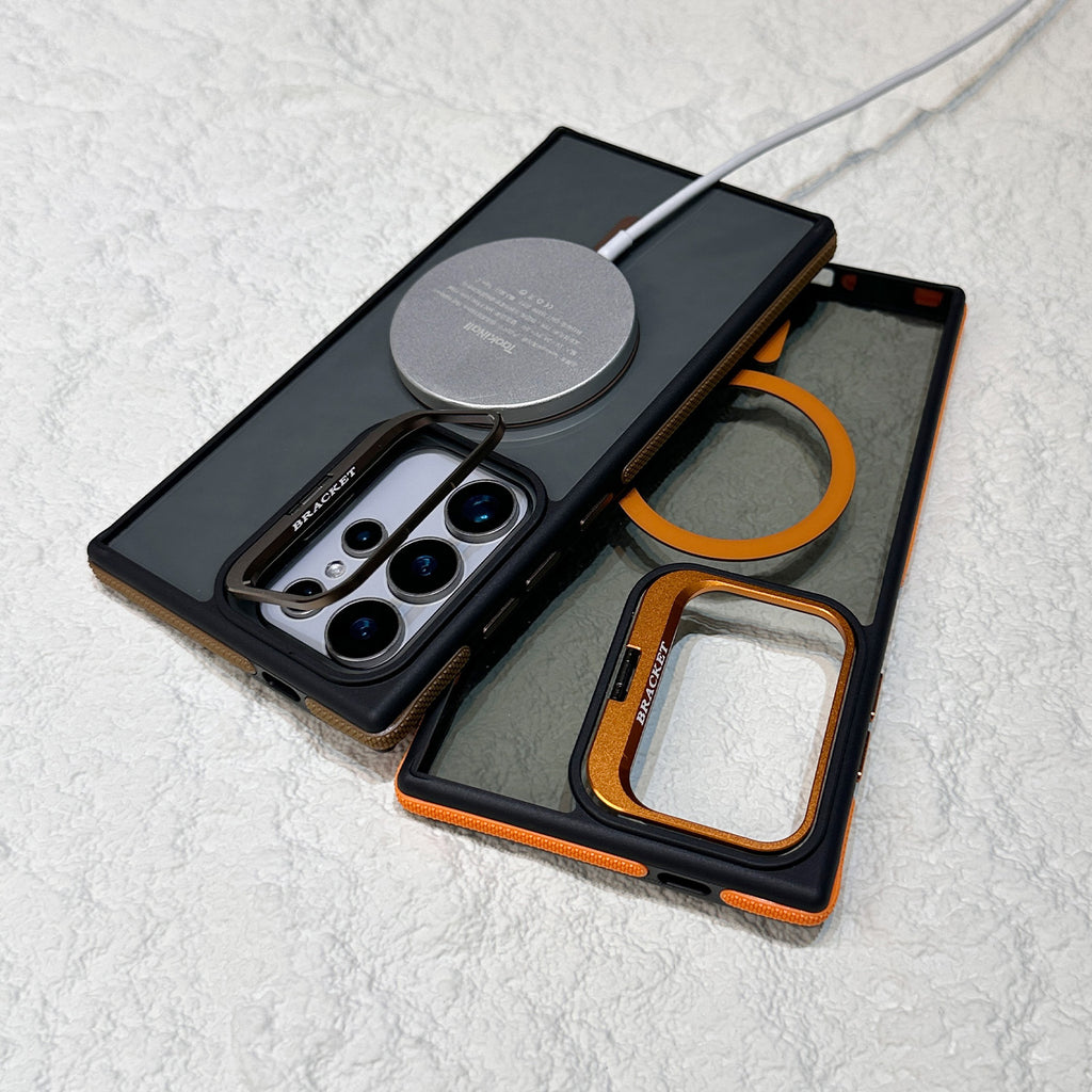 MagSafe Translucent Case for Samsung Galaxy with Built-in Lens Stand