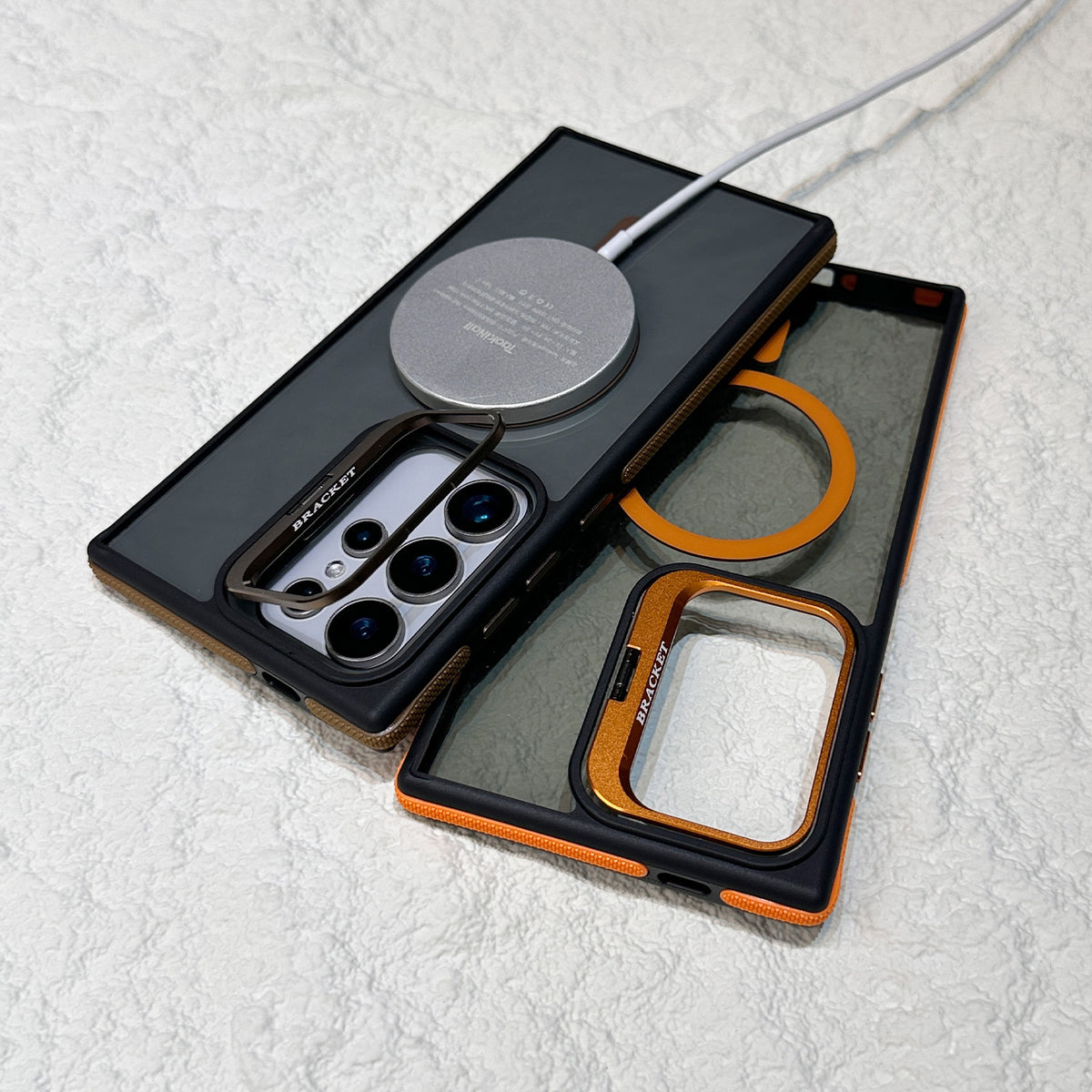 MagSafe Translucent Case for Samsung Galaxy with Built-in Lens Stand