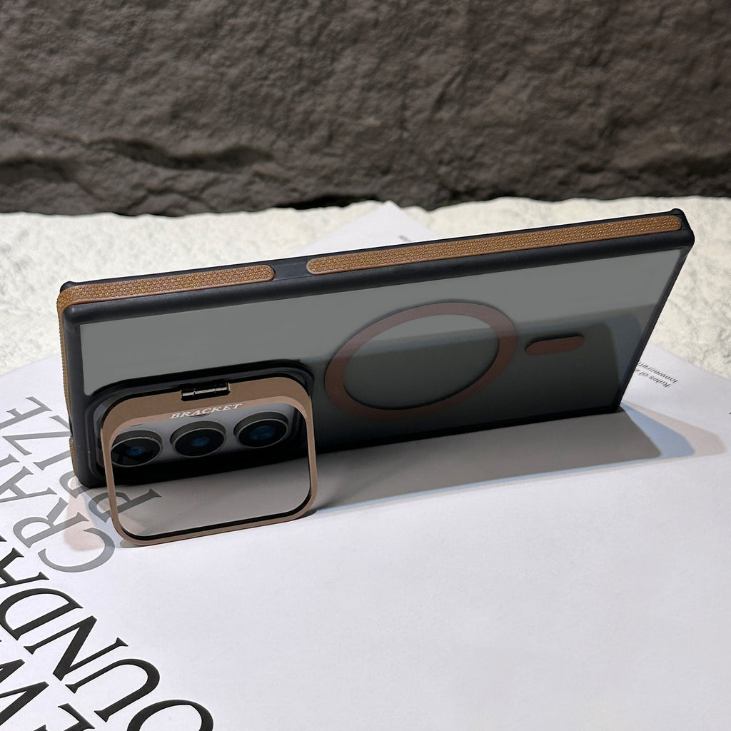 MagSafe Translucent Case for Samsung Galaxy with Built-in Lens Stand