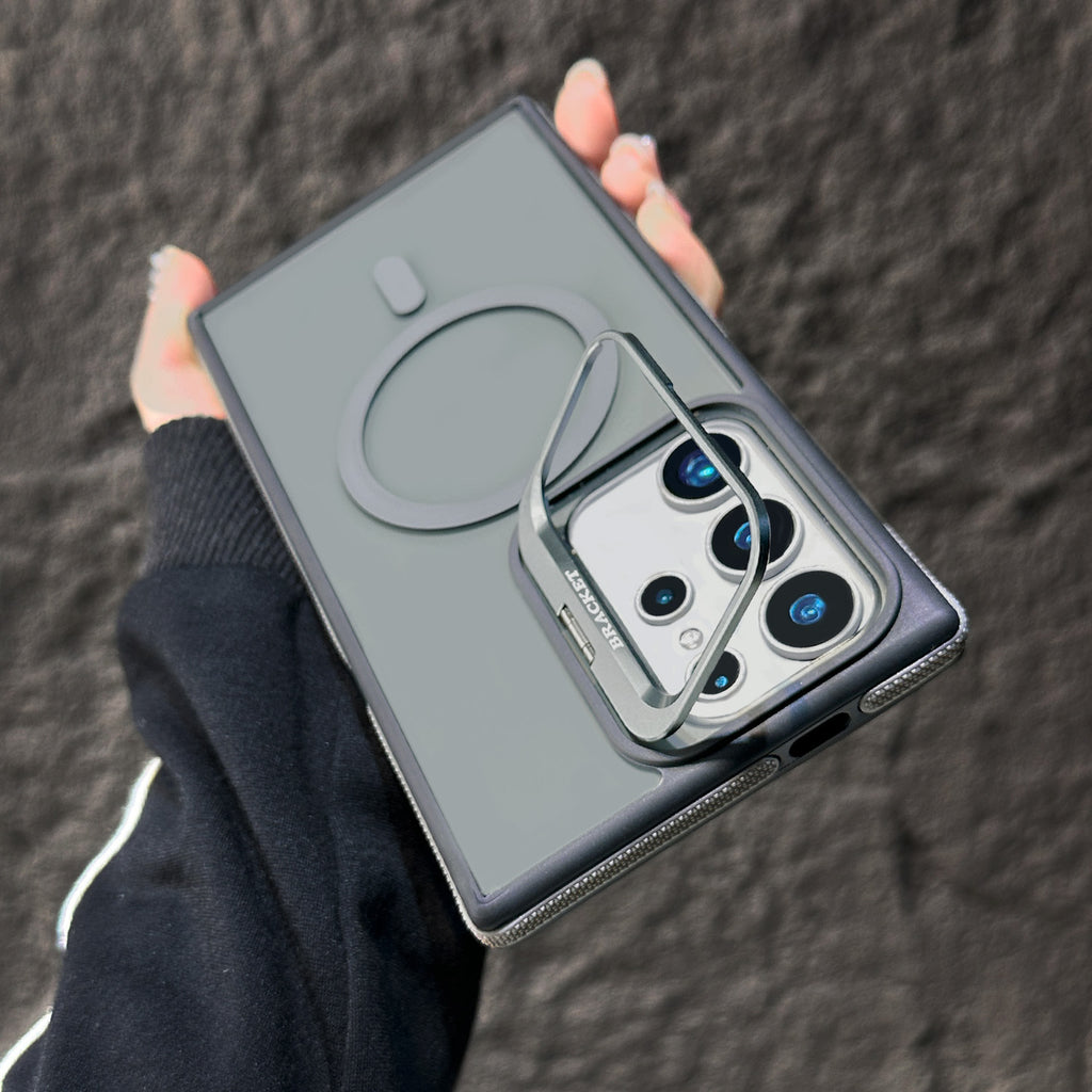 MagSafe Translucent Case for Samsung Galaxy with Built-in Lens Stand