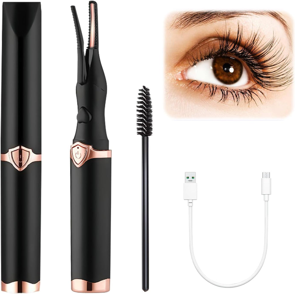 Heated Eyelash Curler Mini Electric Eyelash Curler USB Rechargeable Finalize Eyelash Tool Beauty Tools for Women
