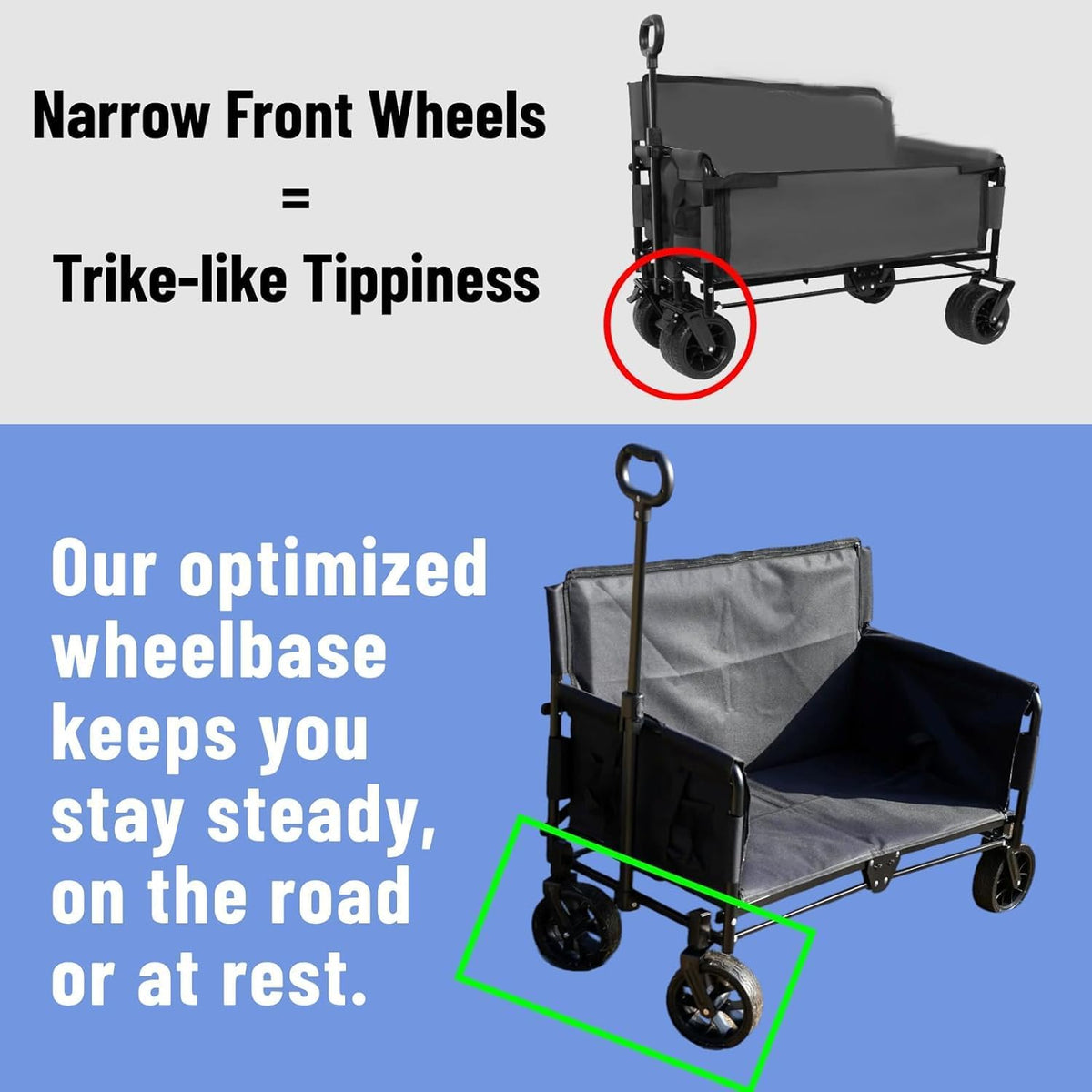 3-in-1 Multifunctional Wagon, Convertible Utility Cart Switches to 2-Seater, Ideal for Beach, Soccer, Baseball Games & Camping