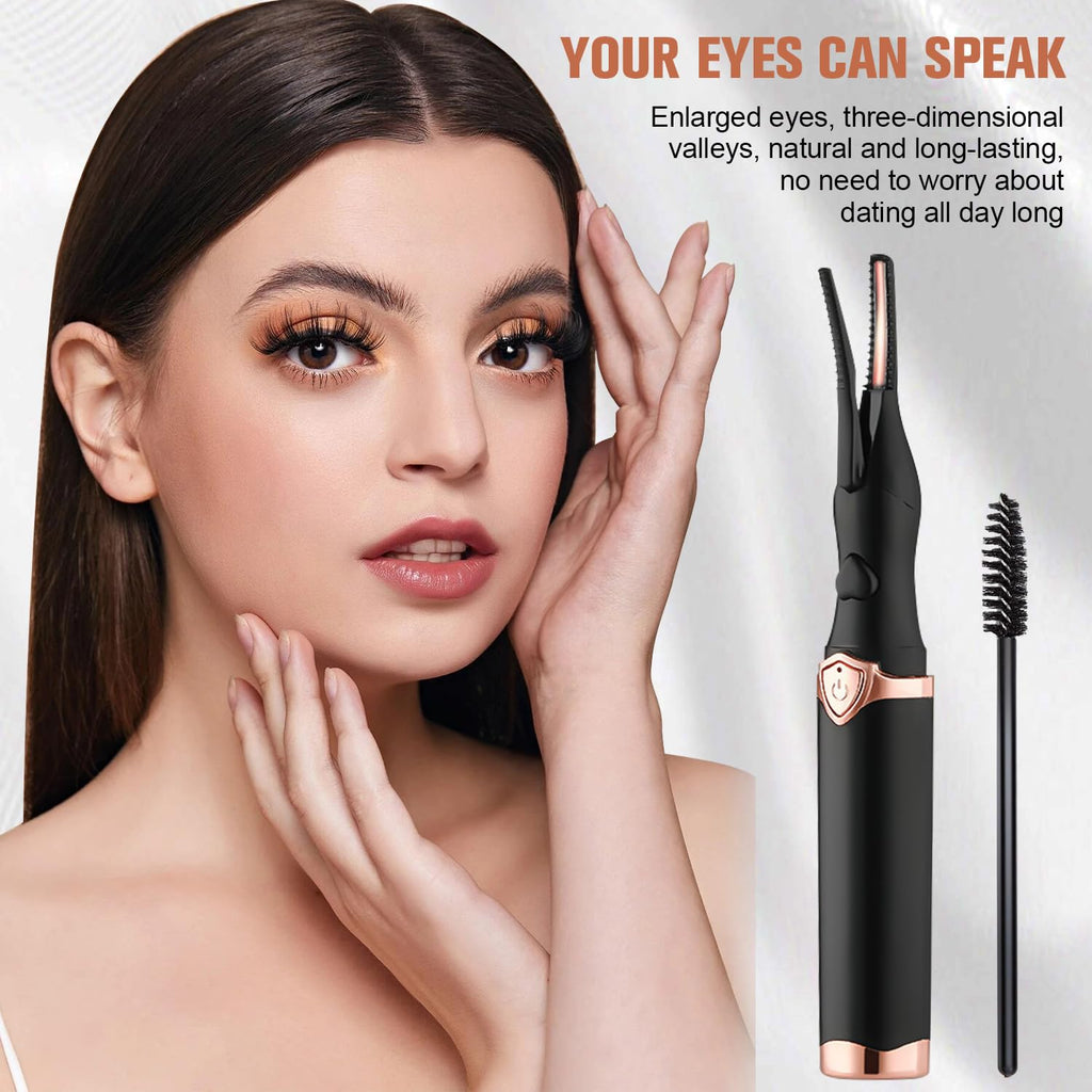 Heated Eyelash Curler Mini Electric Eyelash Curler USB Rechargeable Finalize Eyelash Tool Beauty Tools for Women
