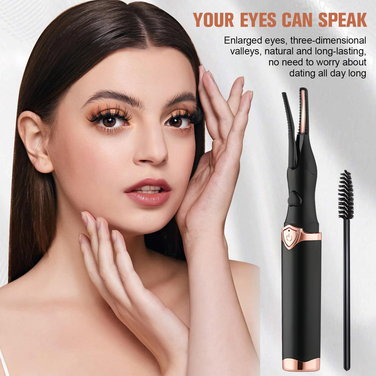 Heated Eyelash Curler Mini Electric Eyelash Curler USB Rechargeable Finalize Eyelash Tool Beauty Tools for Women