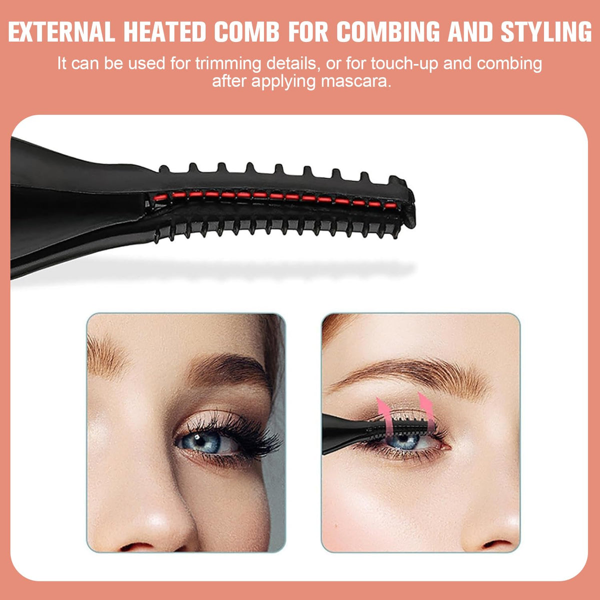 Heated Eyelash Curler Mini Electric Eyelash Curler USB Rechargeable Finalize Eyelash Tool Beauty Tools for Women