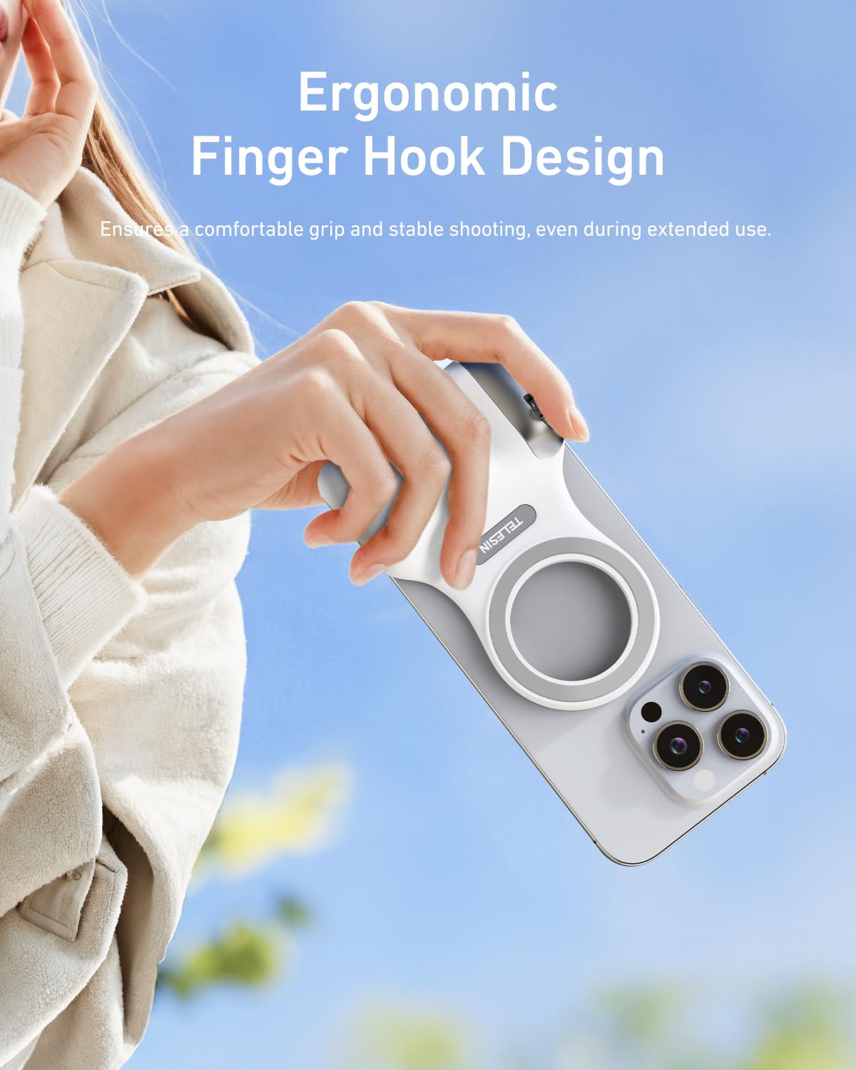 Magnetic Phone Camera Grip & Magnetic Selfie Light Creator Kit