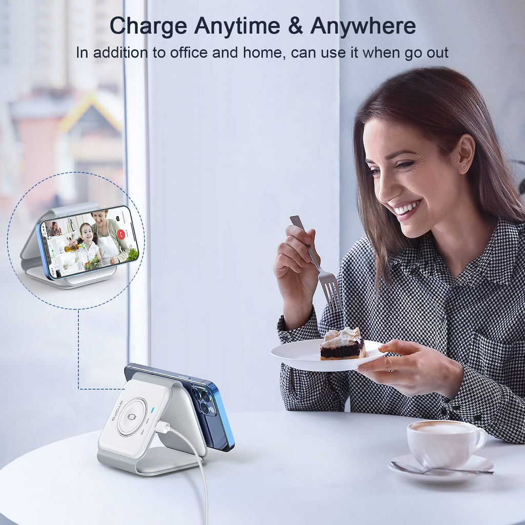 Wireless Charger 3 in 1 Magnetic Travel Wireless Charging Station Compatible